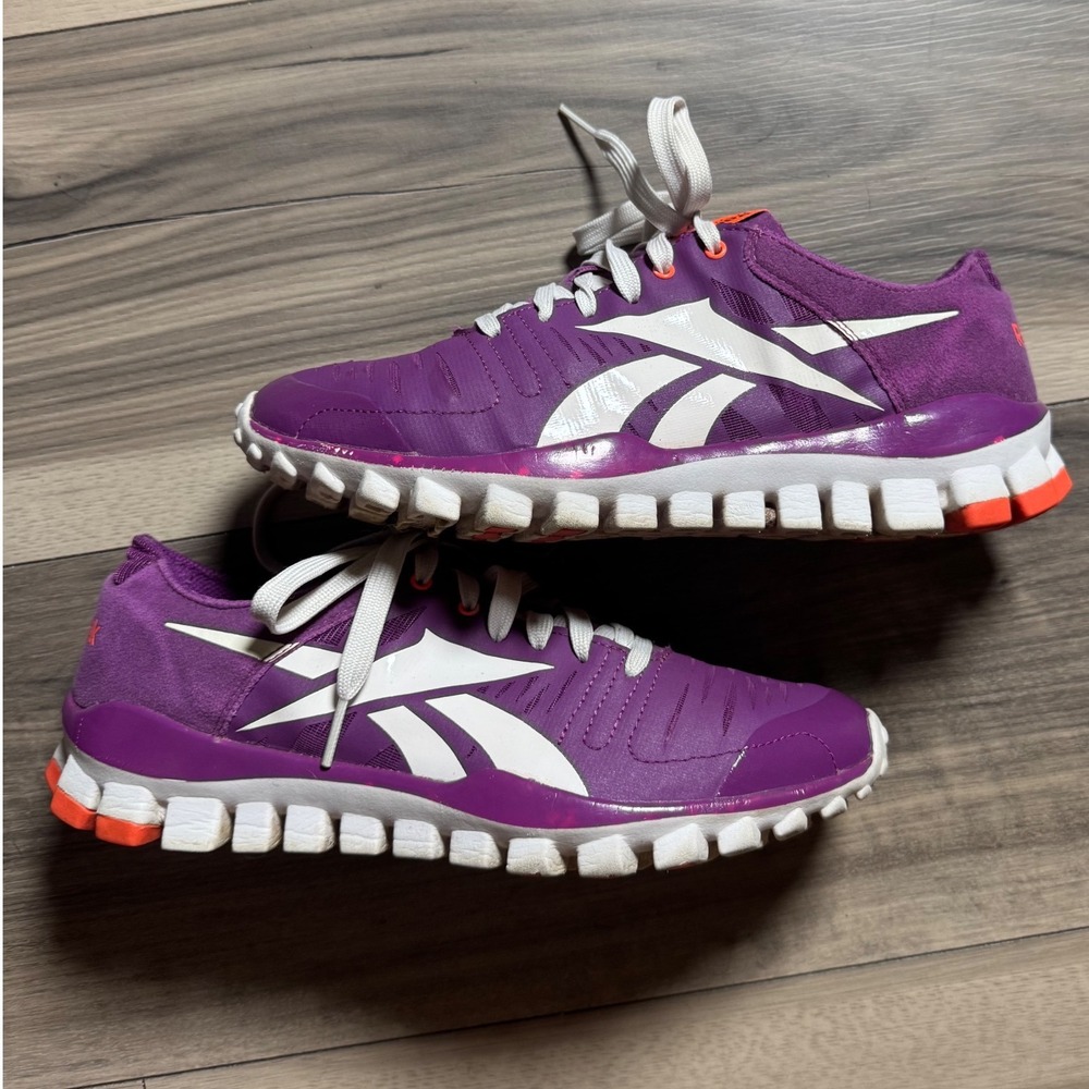 Reebok RealFlex Purple Orange Women's Running Shoes J93858 Size 8